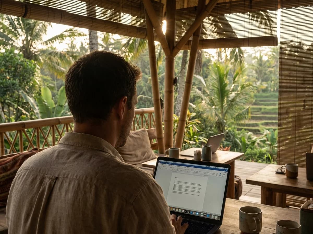 Person signing up on laptop